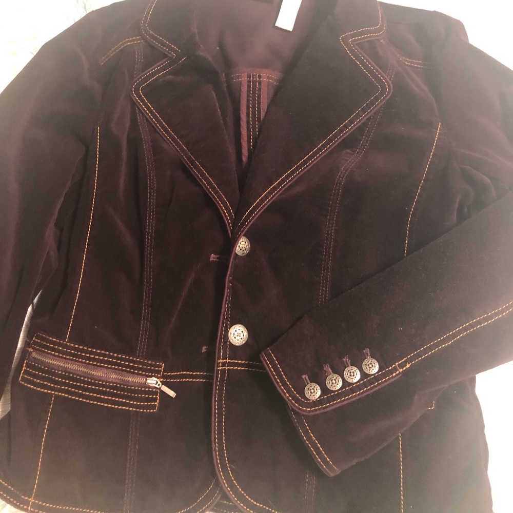 Burgundy Corduroy Blazer